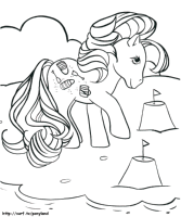 A coloring page of my little pony